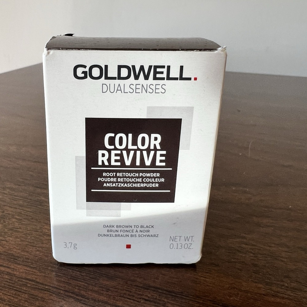 Goldwell Color Revive Root Retouch Powder Dark Brown to Black 0.13 oz New
